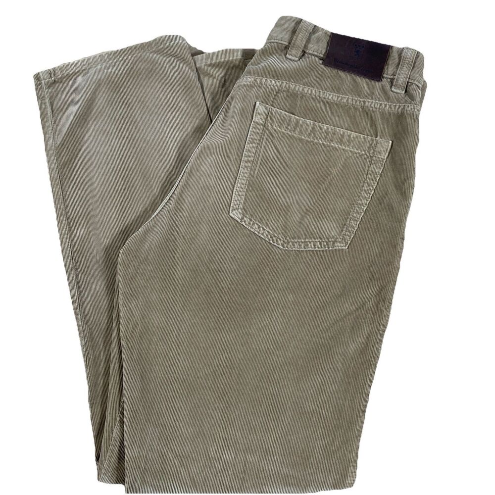 Ermenegildo Zegna Men’s Corduroy Pants 36 Beige Italy 100% Cotton Luxury Casual